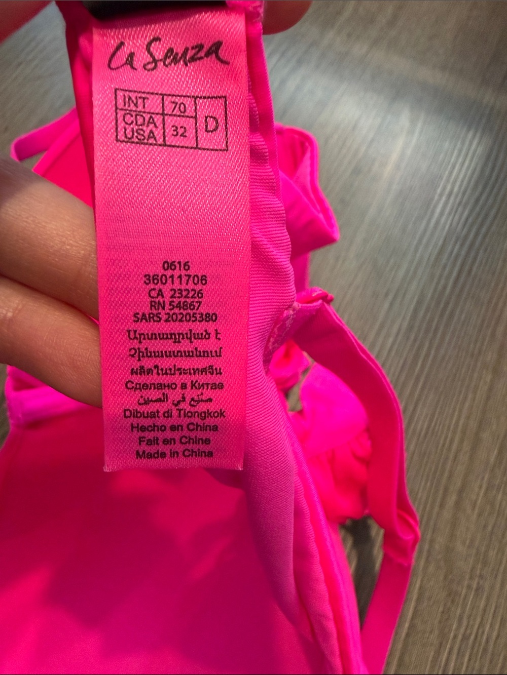 La SENZA Hot Pink Bra - Picture 3 of 3
